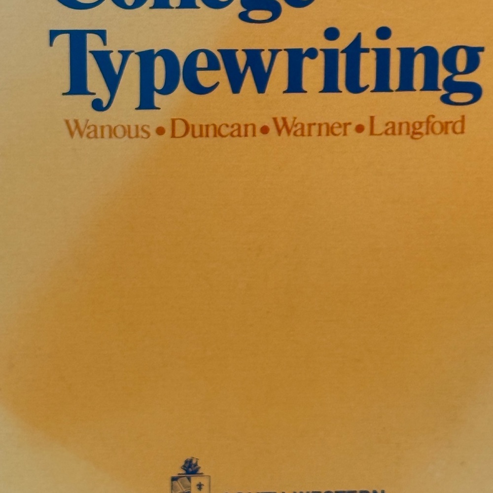 College Typewriting Textbook ~ Complete Course ~ Tenth Edition - Picture 5 of 7